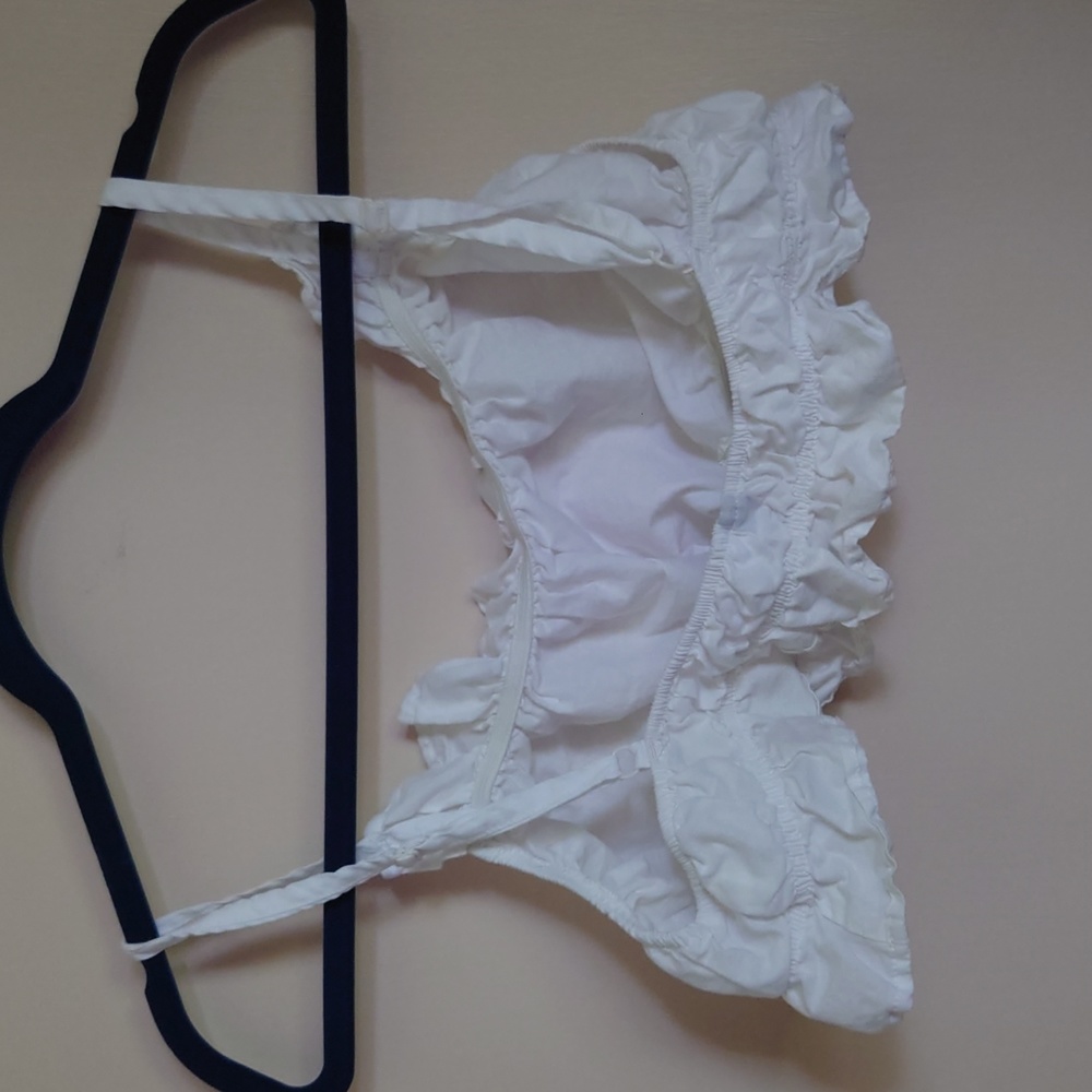 White Ruffle Bra Top - Picture 2 of 3